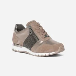 Tennis CAPRICE Beige Et Bronze Bi Matière -Caprices Chaussures Boutique WWWERM 10384320974 1