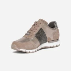 Tennis CAPRICE Beige Et Bronze Bi Matière -Caprices Chaussures Boutique WWWERM 10384320974 2