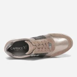 Tennis CAPRICE Beige Et Bronze Bi Matière -Caprices Chaussures Boutique WWWERM 10384320974 4