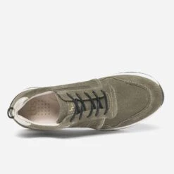 Tennis Compensée TBS Kaki En Cuir Velours -Caprices Chaussures Boutique WWWERM 10384320977 4