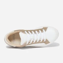 Tennis TEXTO Blanche, Beige Et Dorée -Caprices Chaussures Boutique WWWERM 10384320988 4