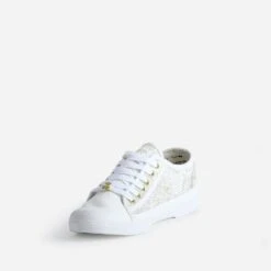 Tennis LE TEMPS DES CERISES écru Et Or -Caprices Chaussures Boutique WWWERM 10384330099 2