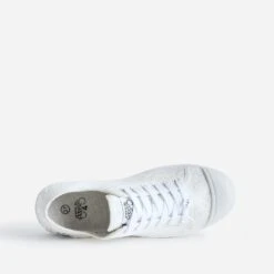 Tennis LE TEMPS DES CERISES Blanche Effet Dentelle -Caprices Chaussures Boutique WWWERM 10384330104 4