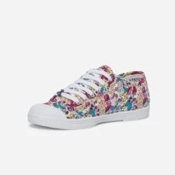 Tennis LE TEMPS DES CERISES Blanche En Toile Imprimée Fleurs -Caprices Chaussures Boutique WWWERM 10384330159 2
