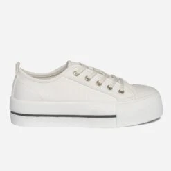 Tennis TEXTO écrue à Semelle Plateforme éco-conçue