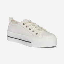 Tennis TEXTO écrue à Semelle Plateforme éco-conçue -Caprices Chaussures Boutique WWWERM 10384330187 1