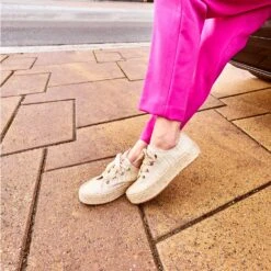 Tennis Dorée En Toile Brodée 17 Tennis Dorée En Toile Brodée -Caprices Chaussures Boutique WWWERM 10384330194 8