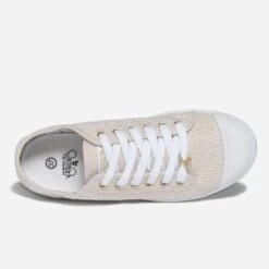 Tennis LE TEMPS DES CERISES Beige Rayée Blanc Et Argent -Caprices Chaussures Boutique WWWERM 10384330202 4