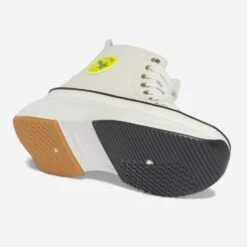 Basket KAPORAL Blanche Et Argenté En Toile à Plateforme Et Lacet Jaune Fluo -Caprices Chaussures Boutique WWWERM 10384330208 6