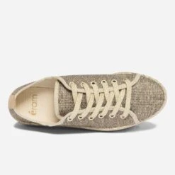 Tennis Marron En Toile Pailletée à Plateforme Corde -Caprices Chaussures Boutique WWWERM 10384330210 4