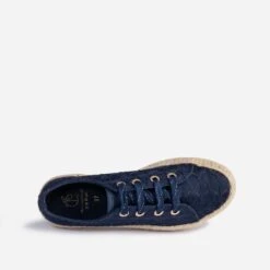 Tennis Marine Brodée Dentelle éco-conçue -Caprices Chaussures Boutique WWWERM 10384330216 5