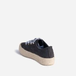 Tennis Noire Brodée Dentelle éco-conçue 14 Tennis Noire Brodée Dentelle éco-conçue -Caprices Chaussures Boutique WWWERM 10384330217 4