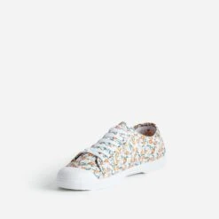 Tennis LE TEMPS DES CERISES Beige Toile Fleurie -Caprices Chaussures Boutique WWWERM 10384330223 2