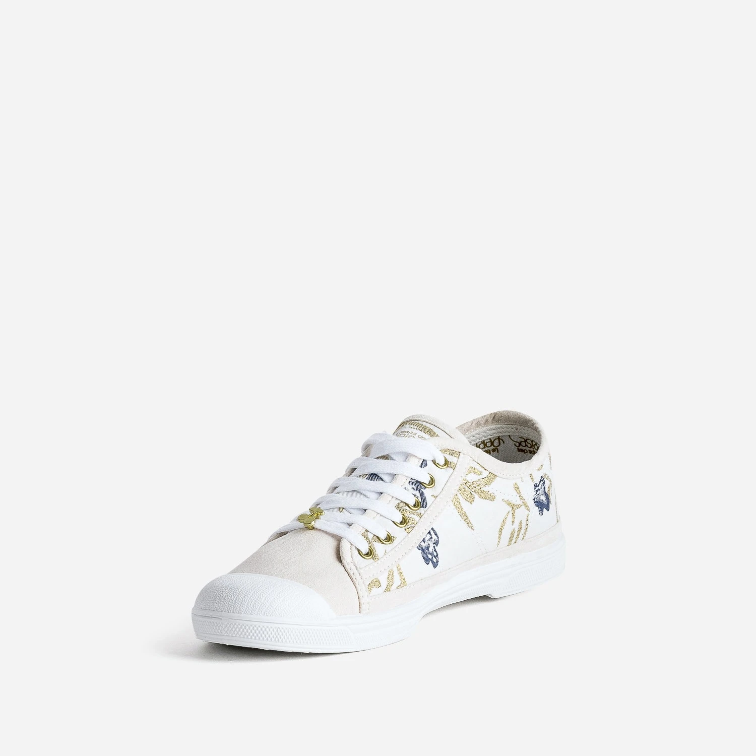 Tennis LE TEMPS DES CERISES Beige Broderies Or 5 Tennis LE TEMPS DES CERISES Beige Broderies Or – Image 3