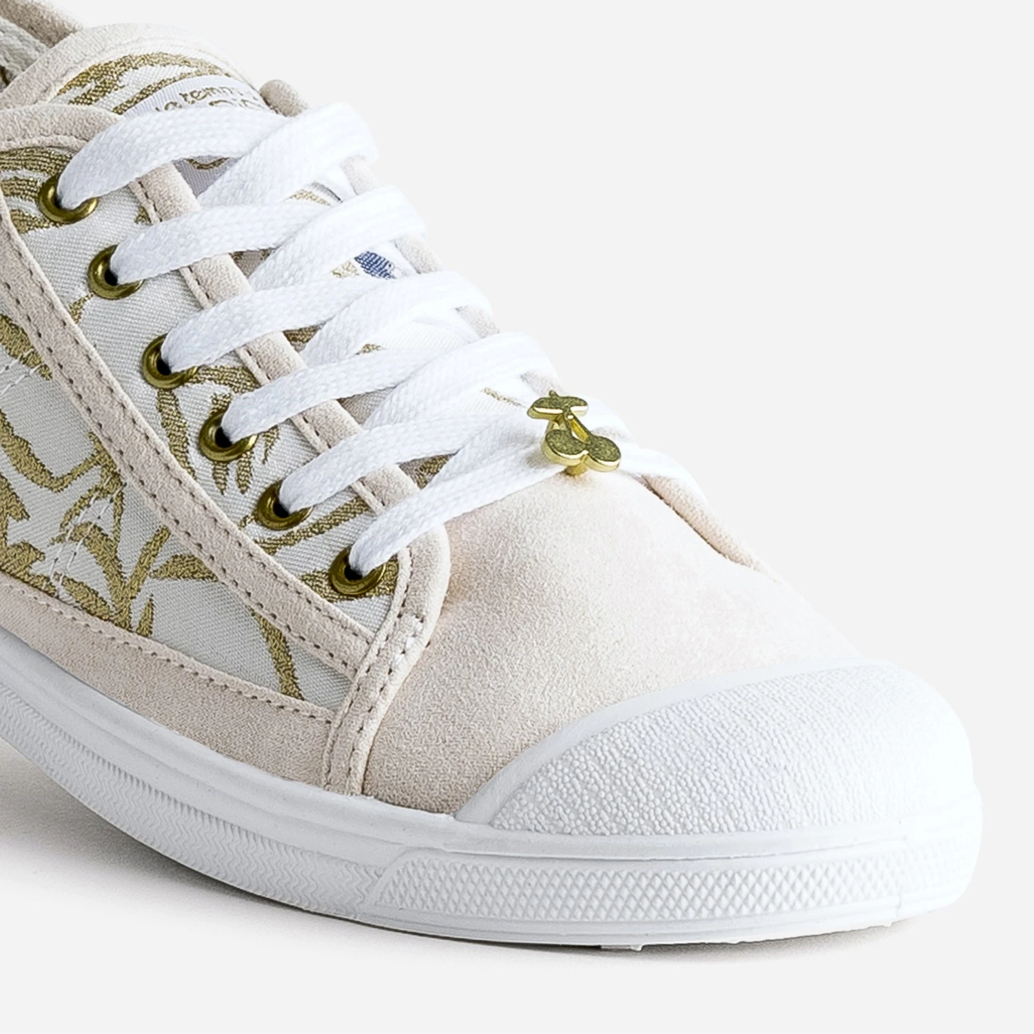 Tennis LE TEMPS DES CERISES Beige Broderies Or 8 Tennis LE TEMPS DES CERISES Beige Broderies Or – Image 6