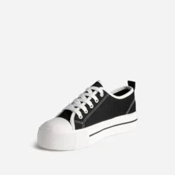 Tennis TEXTO Noire éco-conçue à Semelle Plateforme -Caprices Chaussures Boutique WWWERM 10384330228 2