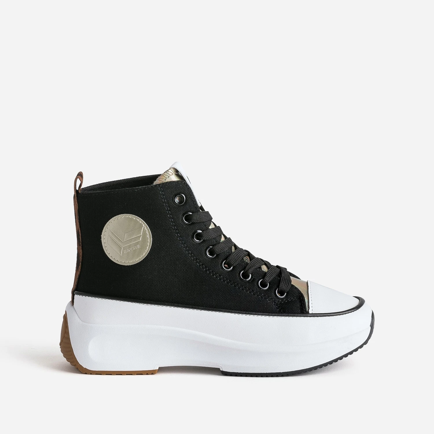 Basket KAPORAL Noire à Plateforme 3 Basket KAPORAL Noire à Plateforme