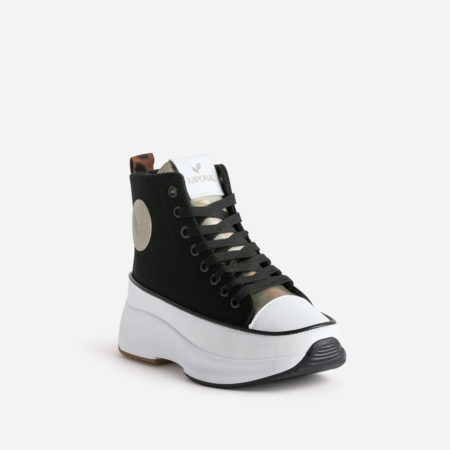 Basket KAPORAL Noire à Plateforme 4 Basket KAPORAL Noire à Plateforme – Image 2