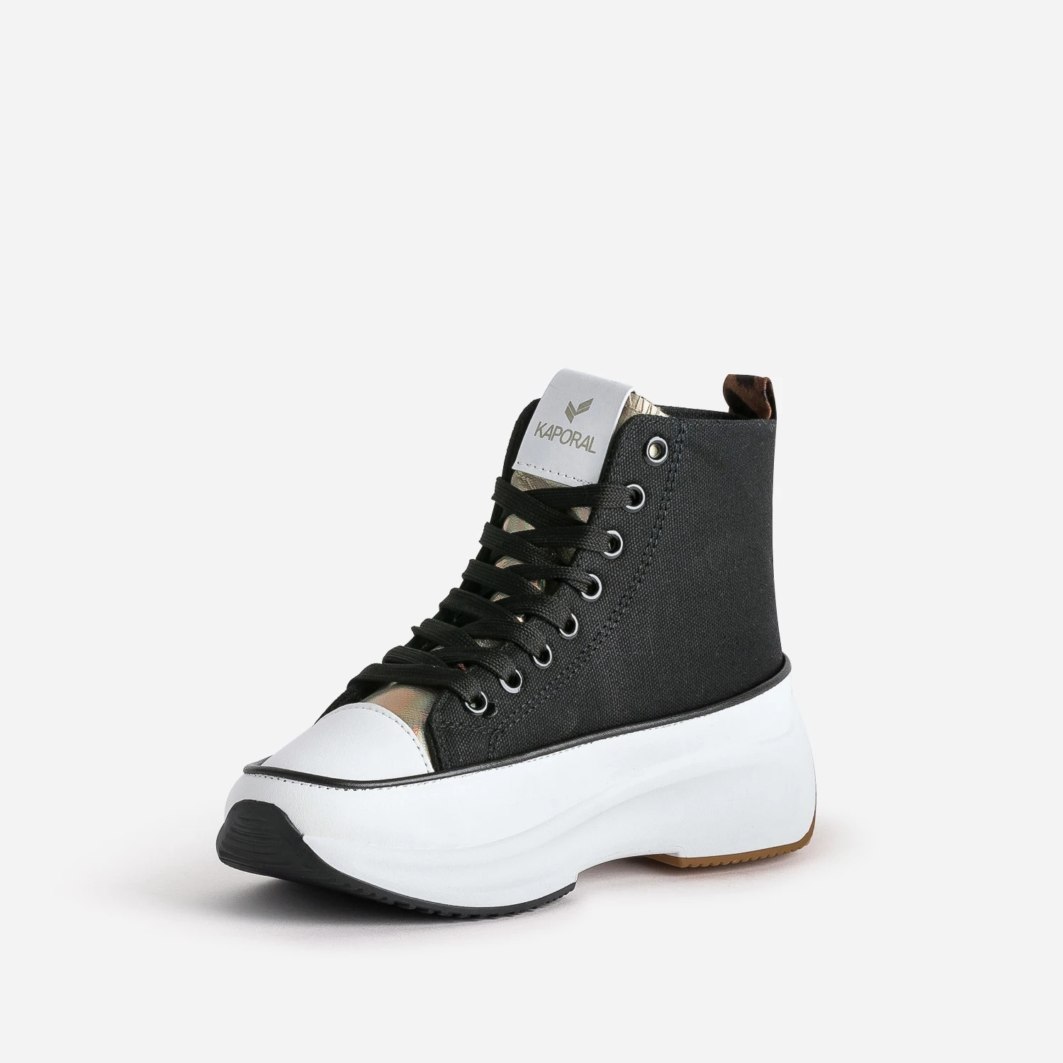 Basket KAPORAL Noire à Plateforme 5 Basket KAPORAL Noire à Plateforme – Image 3