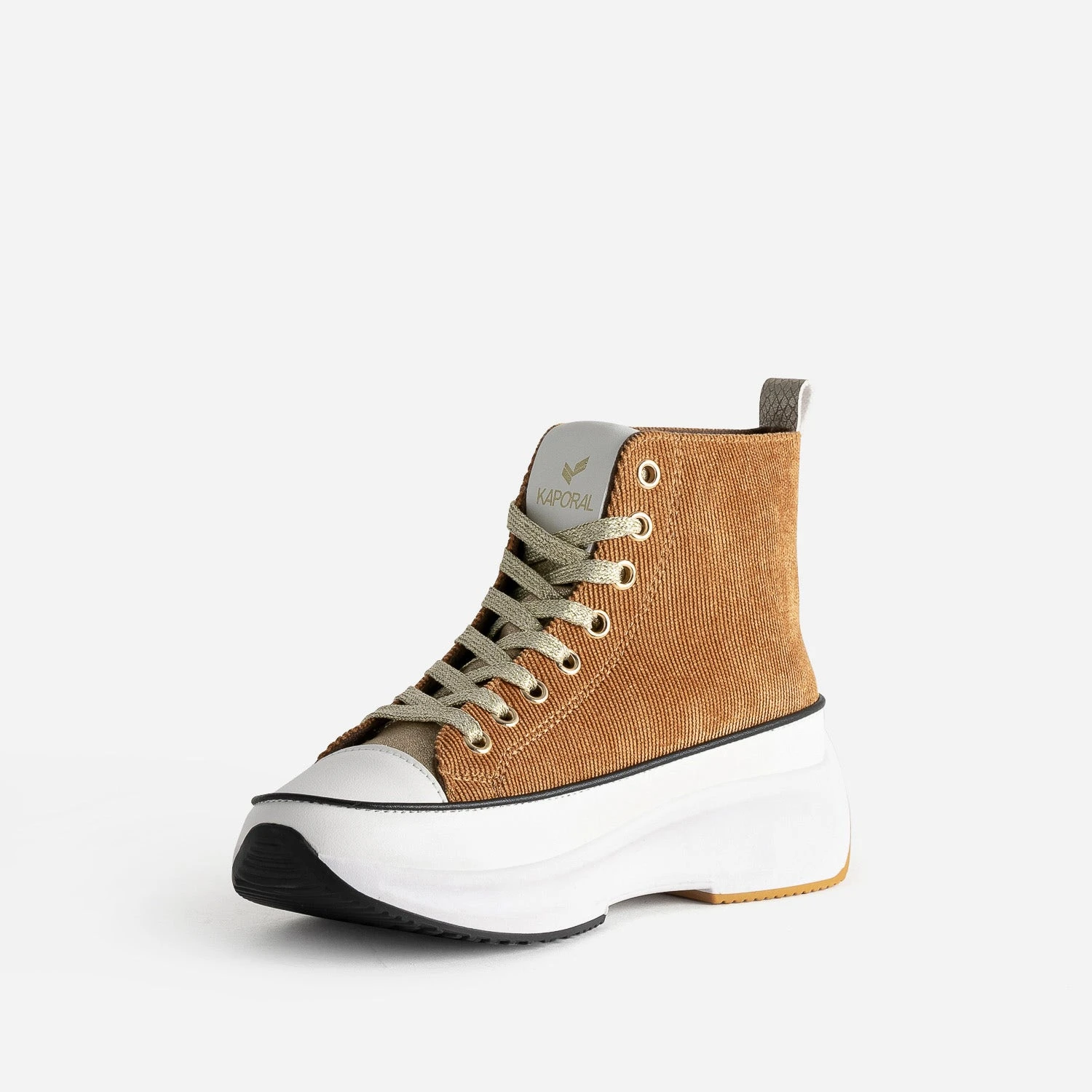 Basket KAPORAL Camel Velours à Plateforme 5 Basket KAPORAL Camel Velours à Plateforme – Image 3