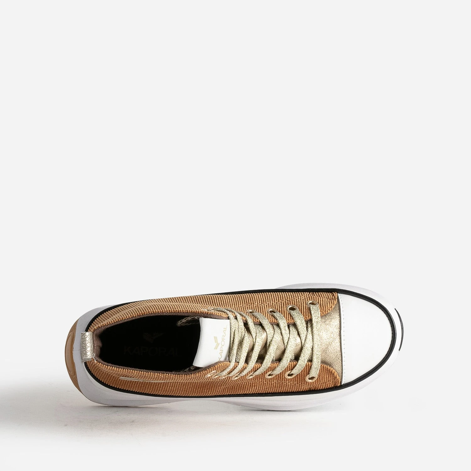 Basket KAPORAL Camel Velours à Plateforme 7 Basket KAPORAL Camel Velours à Plateforme – Image 5