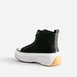 Basket KAPORAL Noire Velours à Plateforme -Caprices Chaussures Boutique WWWERM 10384330235 3