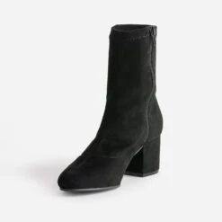 Boots Noir En Textile Suédé -Caprices Chaussures Boutique WWWERM 10385230141 2