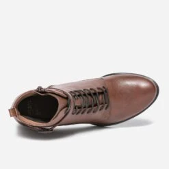 Bottine à Talon ERAM FLEX Cognac En Cuir -Caprices Chaussures Boutique WWWERM 10385230178 4