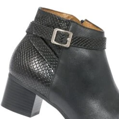 Boots à Talon ERAM FLEX Noir Cuir Embossé -Caprices Chaussures Boutique WWWERM 10385230180 5