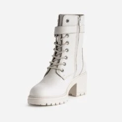 Bottine à Talon TEXTO Blanc Cassé En Cuir 10 Bottine à Talon TEXTO Blanc Cassé En Cuir -Caprices Chaussures Boutique WWWERM 10385230193 2