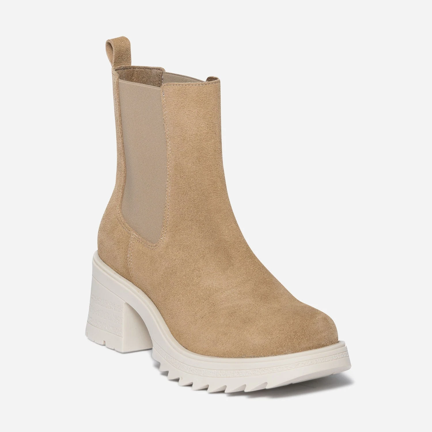 Boots Beige TEXTO En Croûte De Cuir 4 Boots Beige TEXTO En Croûte De Cuir – Image 2