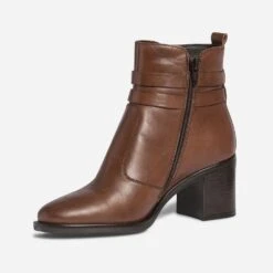 Boot Cognac En Cuir éco-conçu -Caprices Chaussures Boutique WWWERM 10385240846 2