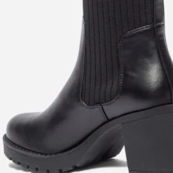 Boots TEXTO Noir Avec Tige Textile Côtelé -Caprices Chaussures Boutique WWWERM 10385240897 5