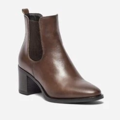 Chelsea Boots Cognac En Cuir éco-conçu -Caprices Chaussures Boutique WWWERM 10385240908 1