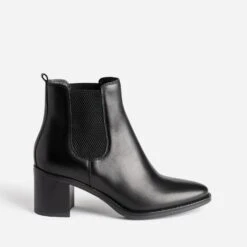 Chelsea Boots Noir En Cuir éco-conçu