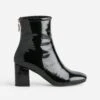 Boots Noir Verni à Zip Arrière -Caprices Chaussures Boutique WWWERM 10385240947 0