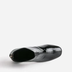 Boots Noir Verni à Zip Arrière -Caprices Chaussures Boutique WWWERM 10385240947 4