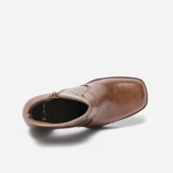 Boots Camel à Plateforme Et Talon Flare -Caprices Chaussures Boutique WWWERM 10385240968 4