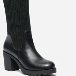 Cuissarde-chaussette TEXTO Noire -Caprices Chaussures Boutique WWWERM 10385410273 5