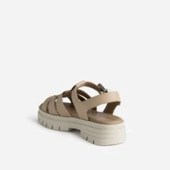 Sandale TEXTO Beige En Cuir à Semelle Crantée -Caprices Chaussures Boutique WWWERM 10385760083 3