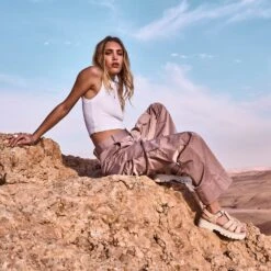 Sandale TEXTO Beige En Cuir à Semelle Crantée -Caprices Chaussures Boutique WWWERM 10385760083 8