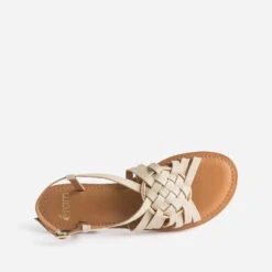 Sandale Beige Cuir Avec Anneau 12 Sandale Beige Cuir Avec Anneau -Caprices Chaussures Boutique WWWERM 10385760113 4