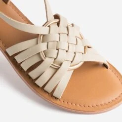 Sandale Beige Cuir Avec Anneau 13 Sandale Beige Cuir Avec Anneau -Caprices Chaussures Boutique WWWERM 10385760113 5