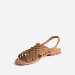 Sandale Marron En Cuir Velours Tressé 10 Sandale Marron En Cuir Velours Tressé -Caprices Chaussures Boutique WWWERM 10385760115 2