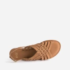 Sandale Marron En Cuir Velours Tressé 12 Sandale Marron En Cuir Velours Tressé -Caprices Chaussures Boutique WWWERM 10385760115 4