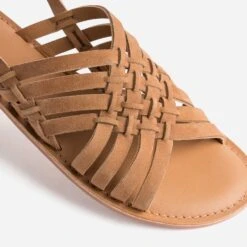 Sandale Marron En Cuir Velours Tressé 13 Sandale Marron En Cuir Velours Tressé -Caprices Chaussures Boutique WWWERM 10385760115 5