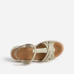 Sandale TEXTO Kaki Clair En Cuir -Caprices Chaussures Boutique WWWERM 10385760142 4