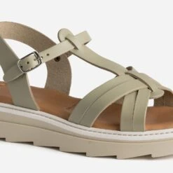 Sandale TEXTO Kaki Clair En Cuir -Caprices Chaussures Boutique WWWERM 10385760142 5