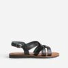 Sandale Noire En Cuir à Brides Croisées -Caprices Chaussures Boutique WWWERM 10385760152 0