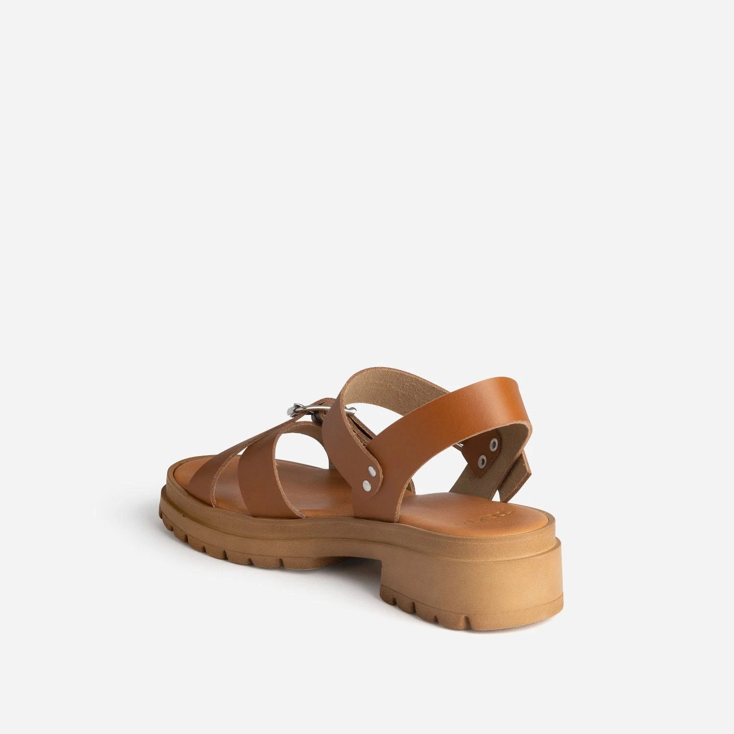 Sandale TEXTO Camel En Cuir à Semelle Crantée 6 Sandale TEXTO Camel En Cuir à Semelle Crantée – Image 4